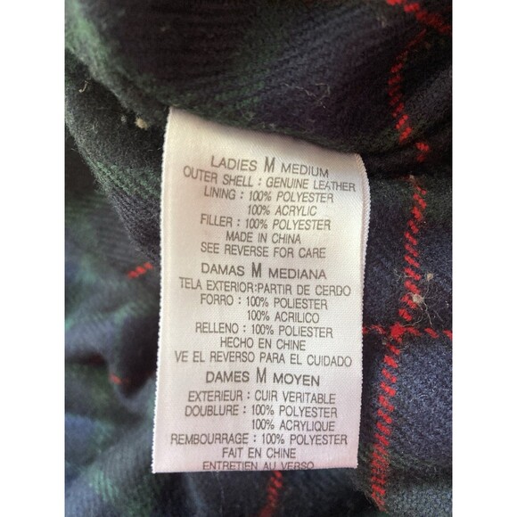 Suede Leather Jacket Womens M Tan Zip Up & Snap Flannel Lined 90s Y2K Western - Picture 11 of 11